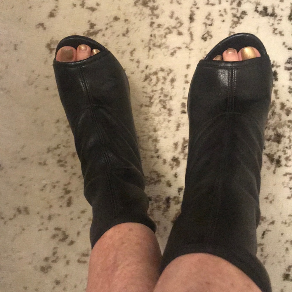 Open toe sock booties